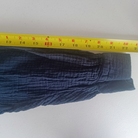 KIABI Navy Blue Cotton Gauze Oversized Button Down Blouse - XXL - Picture 6 of 7